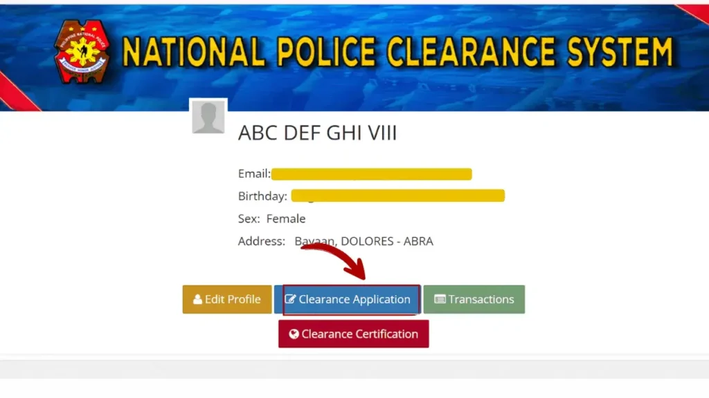 Online Appointment 9 National Police Clearance application option