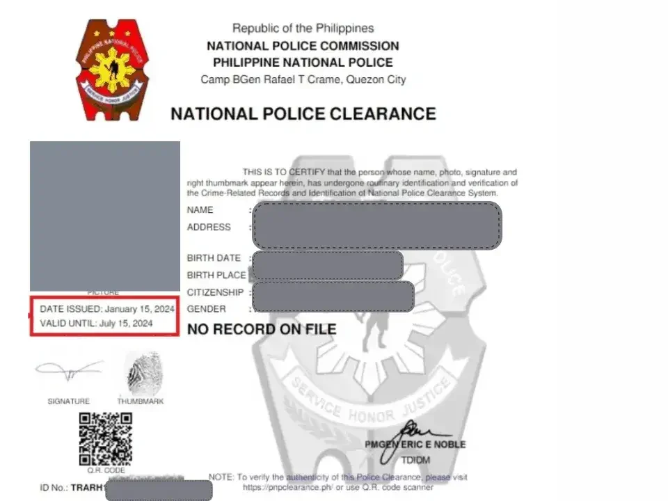 Clearance Sample 2 Police Clearance Sample Format
