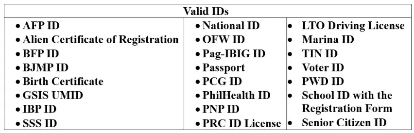 Online Appointment 17 PNP clearance valid IDs list