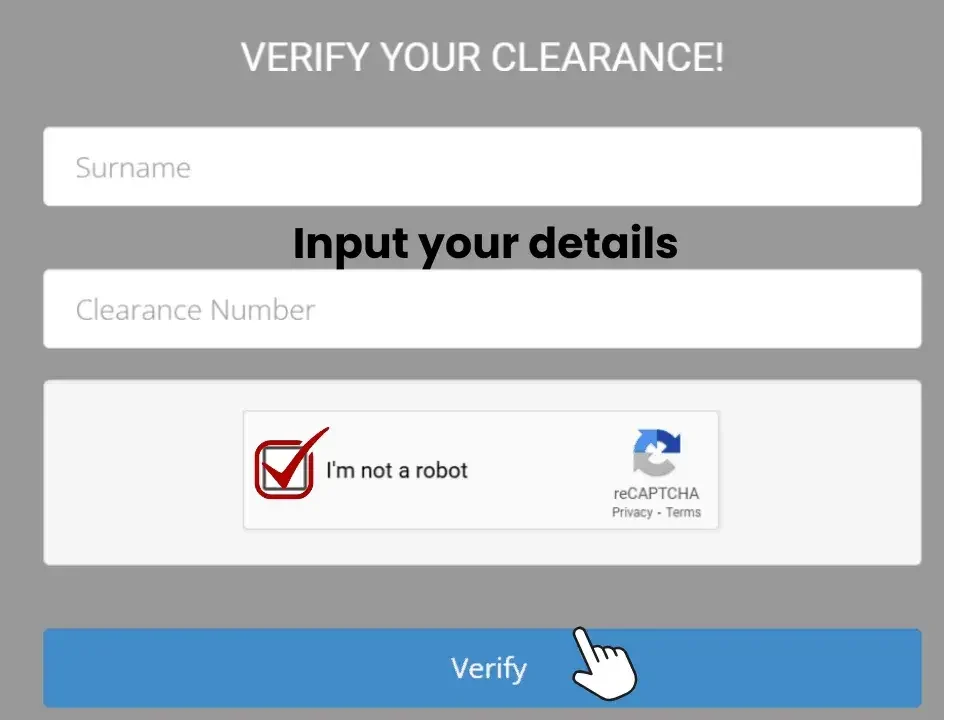 Verification of PNP Clearance 
